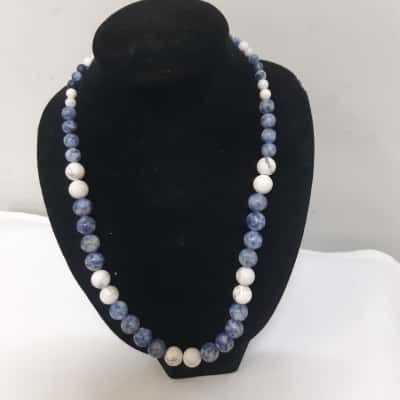 Sodalite/Howlite Stone Necklace 