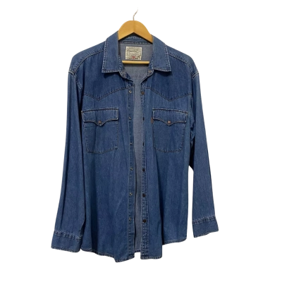 Levi Strauss & Co. Mens  Size M Denim Shirt Blue 