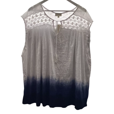 Autograph Womens  Size 30 Sleeveless Top Blue / White 