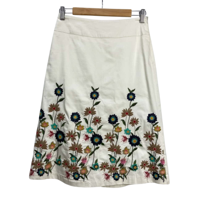 Brand New - mitu - Womens Skirt - Size M - Floral / White 