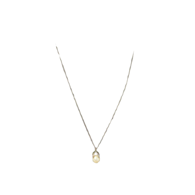  Silver Toned necklace with Pearl Pendant. 