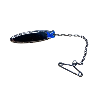 Vintage 925 sterling silver blue bird babies brooch 