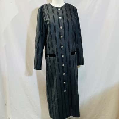 VINTAGE Pierre Castelle Size 12 Wool Winter Coat Grey 