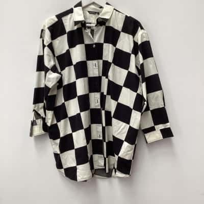 Marimekko Checked Button Up Top - Size S