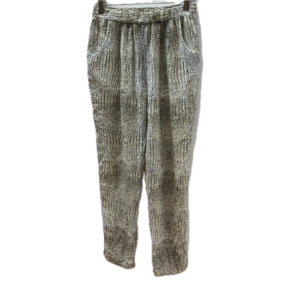 Luxe Deluxe Womens Pants Size 8 Animal print / Black  / Off White / Pattern / White Silk