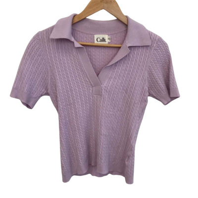 Calli Womens  Size 16 Polo Shirt Purple 