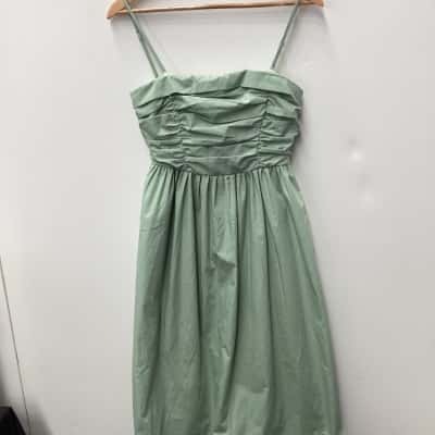 Dotti Womens Green midi dress with spaghetti straps Size 8 
