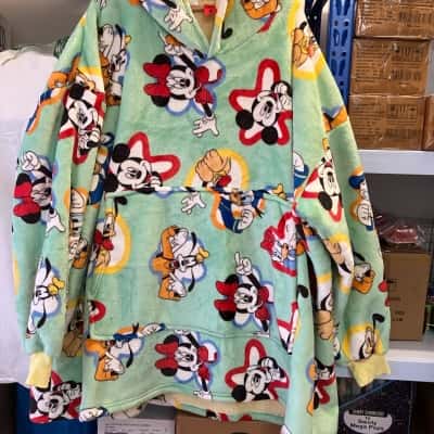 Disney Womens Hoodie Green Hooded Blanket Jumper size XXXL