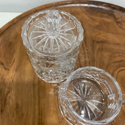 Crystal Sugar and jug 