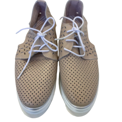 Just Bee Womens EU38, AUS 8 Genuine Leather Shoes Light Mocha 