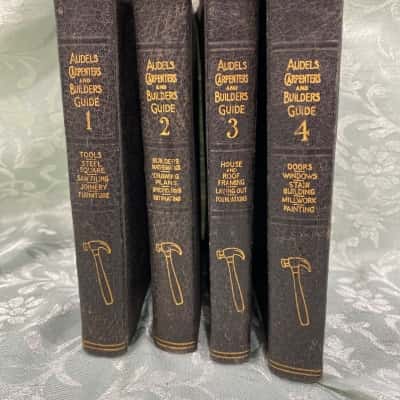 4 Volume Set if Audels Carpenters and Builders Guide Books