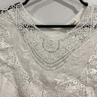 SugarSugar - Boho Dress  Size S White 