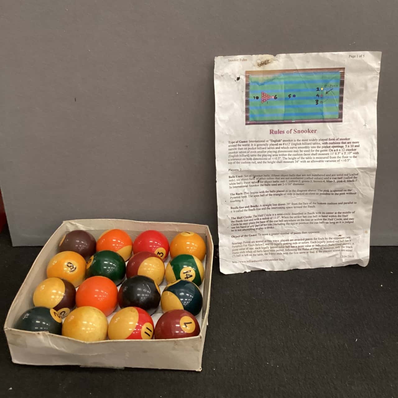 Rustic Pool Balls Vintage full set of pool balls(s)