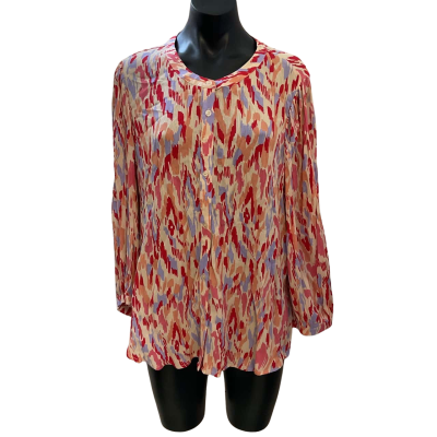 Suzannegrae Womens Long Sleeve Shirt Orange / Purple Size 16