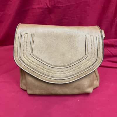 Marikai Womens Handbag Brown Front pocket back zip