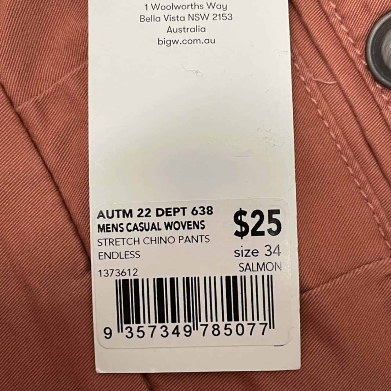 Big W Mens Chinos (s)