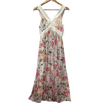 Forever New Womens  Floral Size 8 Midi Dress (f)
