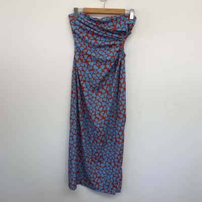 BY JOHNNY. Blue Tangerine Selena Strapless Dress  Size 10 