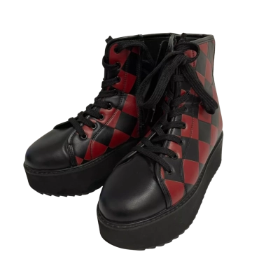 Dangerfield Womens Size 38 checkered Platforms 