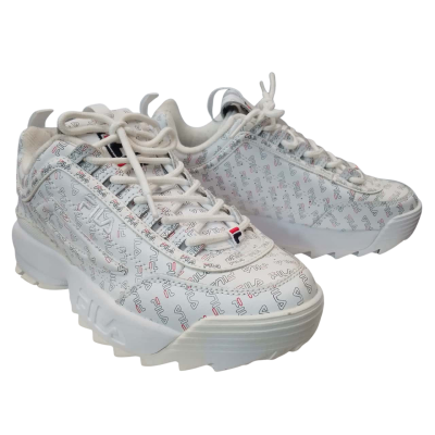 FILA Womens Size 38 White FILA Print Runners 