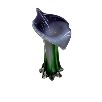 Vintage Murano Glass Vase - Calla Lily Design