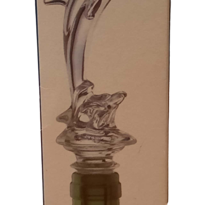 New With Original Tags MIKASA Crystal Dolphin Bottle Stoppers