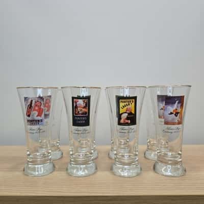 Foster Lager Centenary 1888-1988 Set Of 8 Glasses