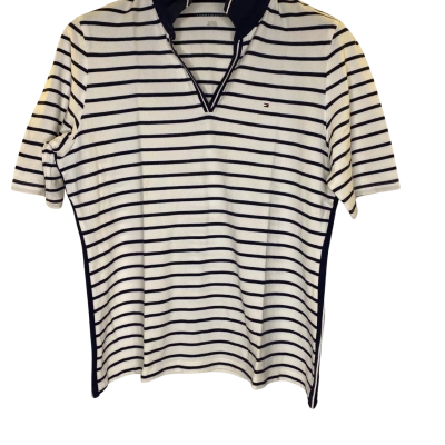 Tommy Hilfiger Mens  Size XL Navy Blue / White TShirt 