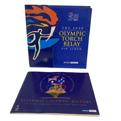 Australia’s Olympic History Offical Poster Collection 1896-2000 & The 2000 Olympic Torch Relay Pin Album 