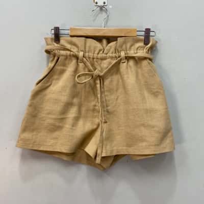 Seed Heritage Womens  Size 8 High Wasted Shorts Beige 