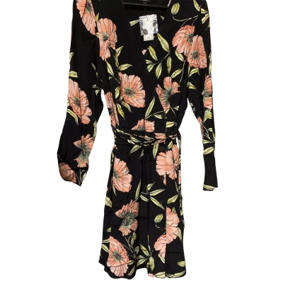 River Island Womens  Size 18 Floral Dress Black  