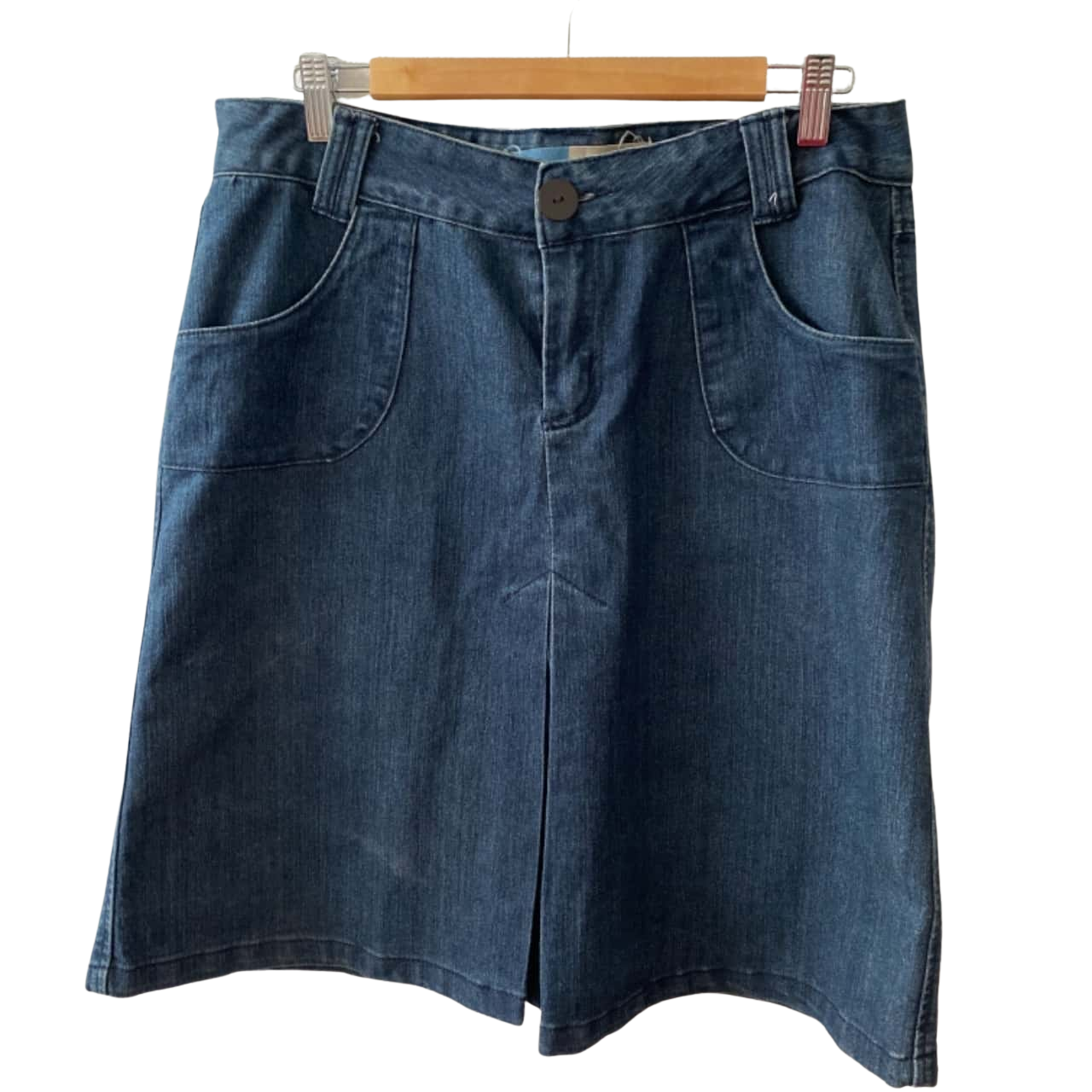 Capture Womens Skirt Size 14 Denim Blue (s)