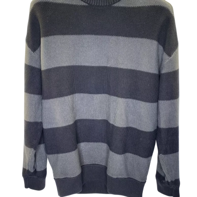  Mens  Size S Jumper Black / Grey / Striped