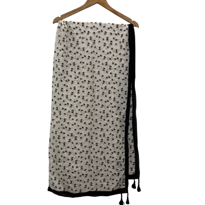 Seed Heritage Women's Soft Scarf Size One Size Scarf Black  / Off White 