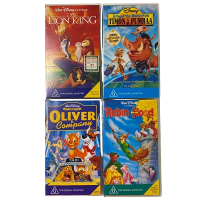 Disney VHS set of 4