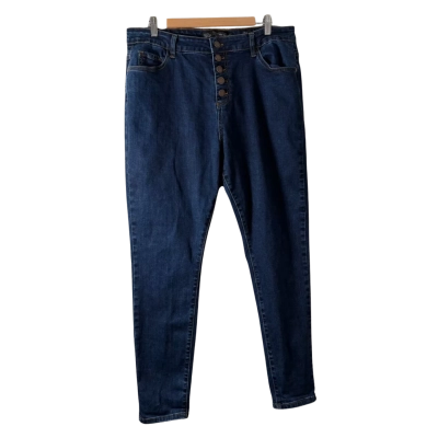 City Chic Womens  Size 16 High-Waisted Jeans Navy Blue 