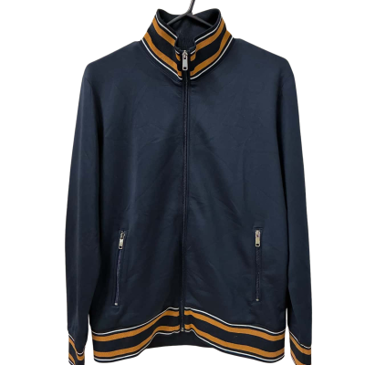 Zara Man Mens Size M Bomber / Front Zipper Multicoloured / Navy Blue 