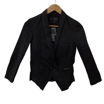 Guess Womens  Size XS Tuxedo Blazer Black  