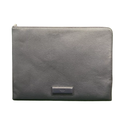 Oroton Navy Blue Leather Laptop Bag 