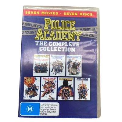 Police Academy: The Complete Collection DVD box set, includes all seven original films from the comedy franchise
