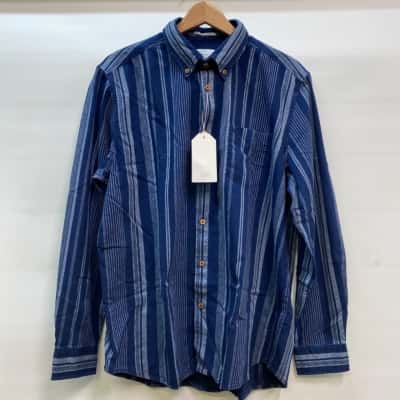BEN SHERMAN Size L Dalston Blues Dress Shirt