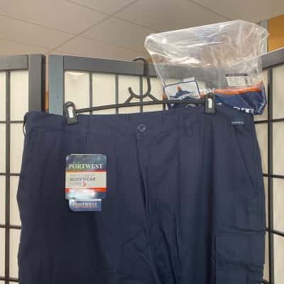 Mens navy new pants Portwest size 112R