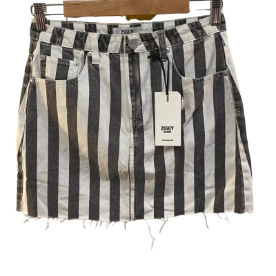 BNWT Ziggy Denim Womens  Size 26 Denim Skirt Striped RRP $89