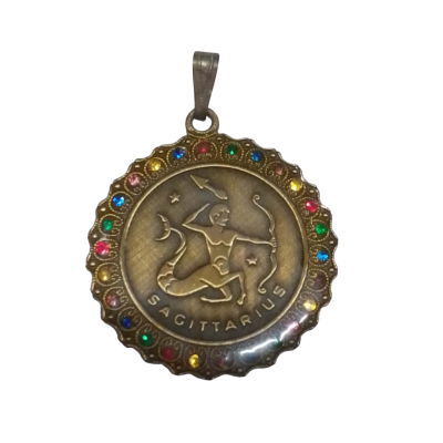 Round Sagittarius Pendant