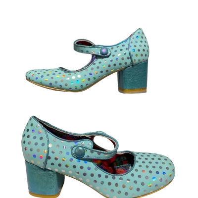 Irregular Choice Womens  Size 38 Heels Multicoloured / Polka Dot / Teal / Turquoise 