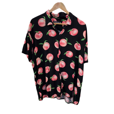 Dangerfield Mens  Size XXL Short Sleeve Shirt Black  / Pink  
