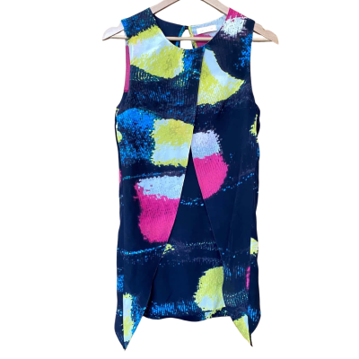 Sass & Bide Colourful Patterned Layered Silk Dress Size 8