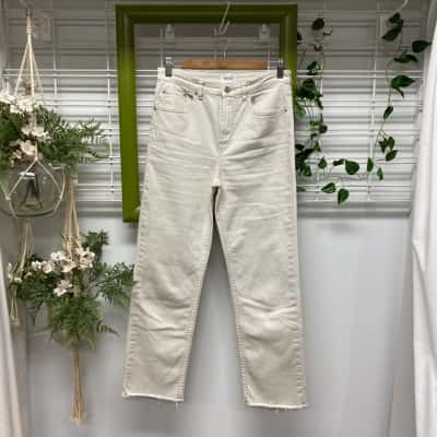 Seed Heritage Womens  Size 8 Slim Fit Jeans Cream 
