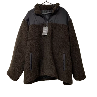 Mens BOOHOOMAN Size XXXXXL Puffer Black  / Brown 