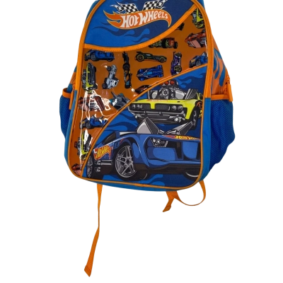 Hotwheels Kids Backpack Blue / Orange 